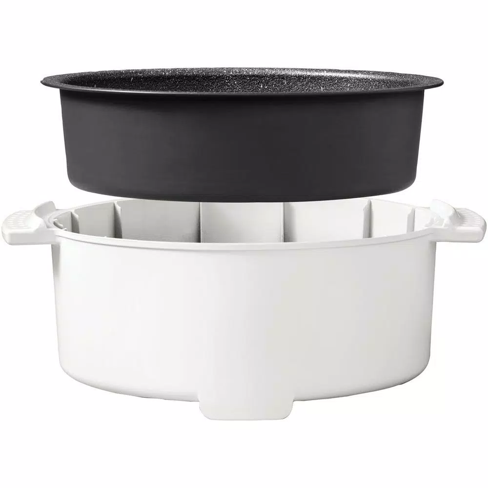 Starfrit THE ROCK 3.2 Qt. Electric Casserole Slow Cooker, 1200W, White