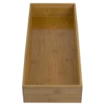 Unbranded Natural Bamboo Drawer Organizer - 15 in. x 6 in. x 2.5 in. Rustic Storage Box thumbnail 1