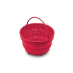 Fox Run 6 Qt. Red Collapsible Silicone Steamer Basket Insert for Instant Pot thumbnail 3
