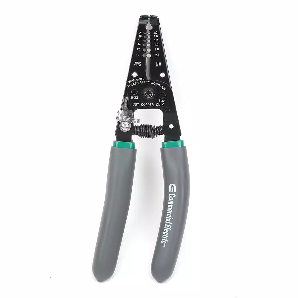 Commercial Electric 7 in. Wire Stripper and Cutter with Curved Handle