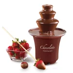 Nostalgia 3-Tier Chocolate Fountain with Auger-Style Flow, 8 oz. Capacity, Brown thumbnail 2