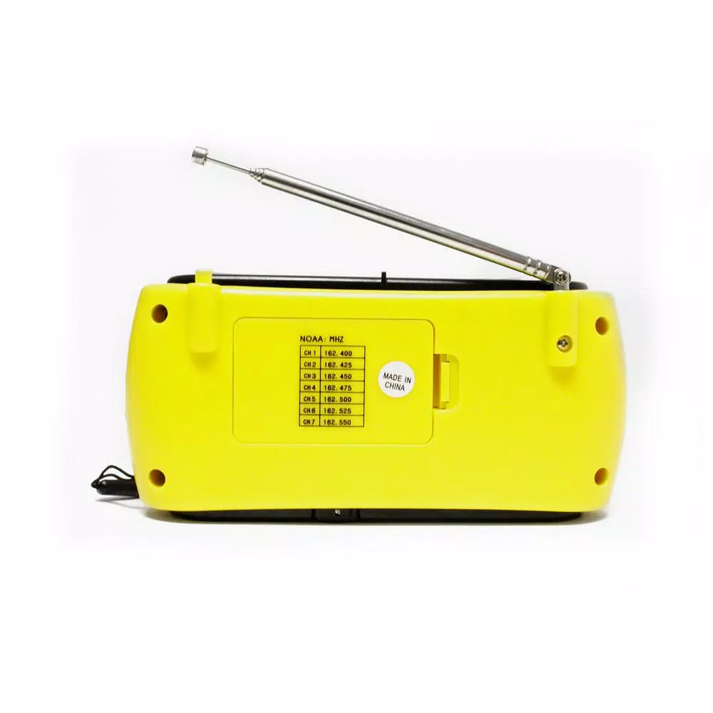 Mayday The Element Dynamo Powered Solar Emergency Radio and Flashlight with NOAA Weather Alert, Yellow