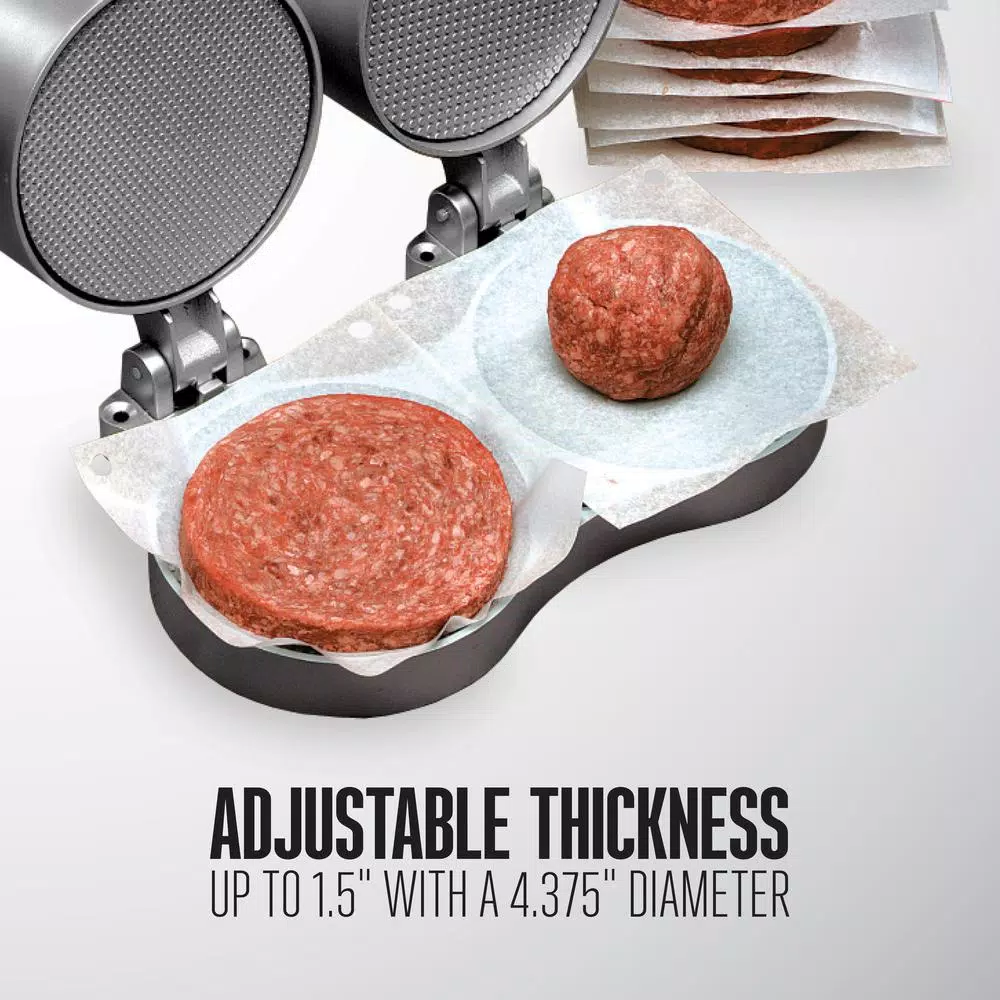Weston Double Hamburger Press - Adjustable Aluminum Burger & Patty Maker