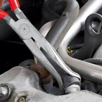 KNIPEX 8 in. Long Nose Pliers with 45° Bent Nose and Grabber thumbnail 2