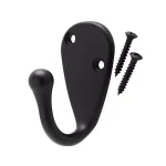 Everbilt Matte Black Single Robe Hook, Light Duty Steel (5-Pack) thumbnail 1