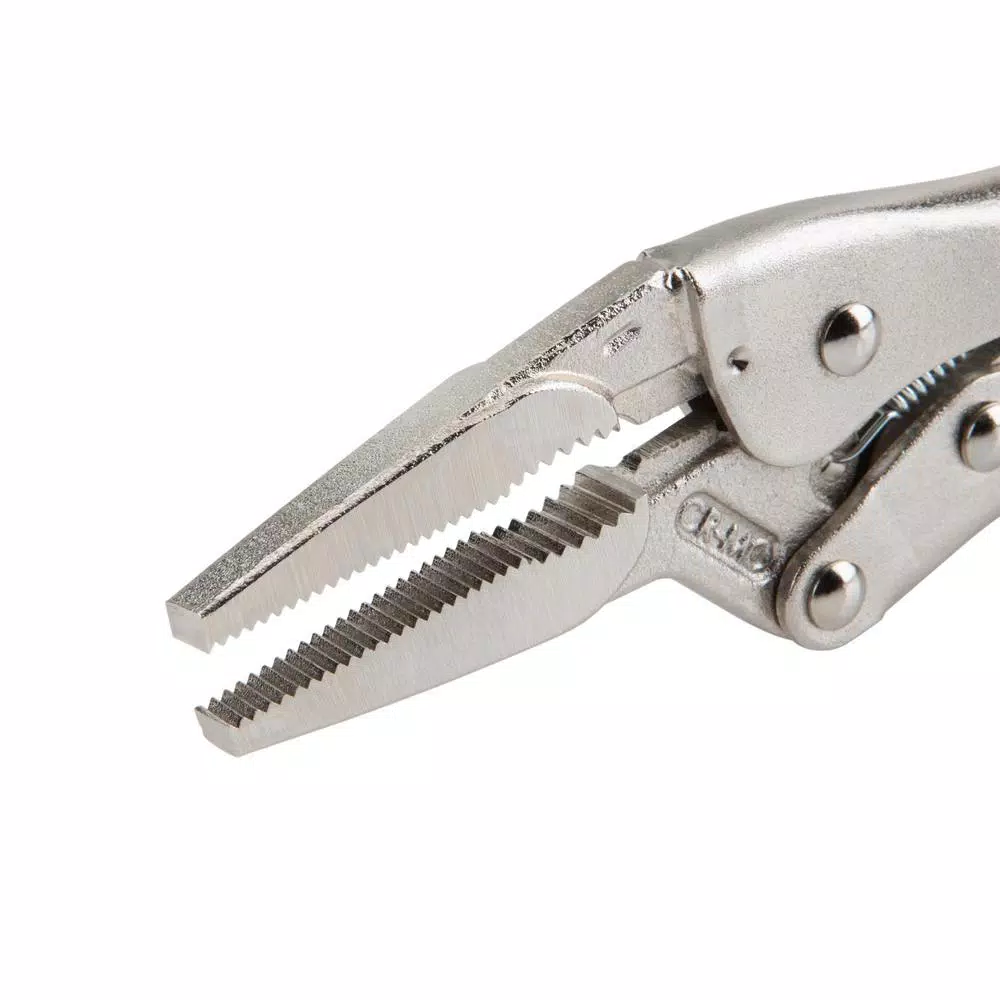 TEKTON 6 in. Long Nose Locking Pliers with Chrome Molybdenum Jaws