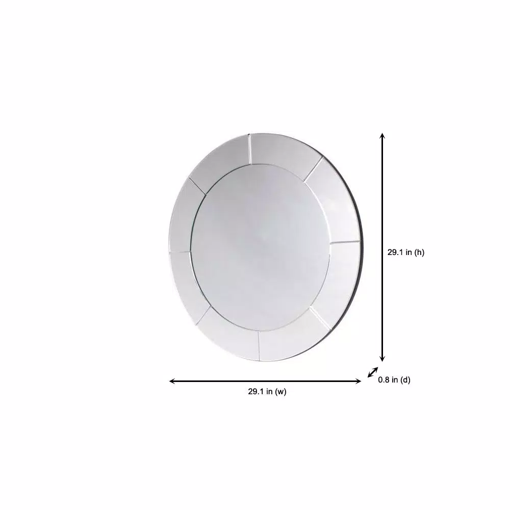StyleWell 29 in. Round Classic Frameless Accent Mirror