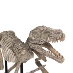 Zentique Velociraptor Skeleton Polyresin Statuary with Metal Base - Distressed Brown/Grey thumbnail 4