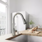 VIGO Aylesbury Single-Handle Pull-Down Kitchen Faucet with Soap Dispenser, Stainless Steel thumbnail 2