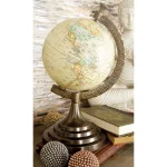 LITTON LANE 15 in. Nautical Decorative Globe with Brass-Finished Aluminum Stand thumbnail 1