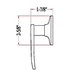 Design House Delavan Oil-Rubbed Bronze Dummy Door Lever, Modern Straight Style, Interior Hardware thumbnail 3