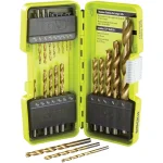 RYOBI 21-Piece Titanium Coated Twist Drill Bit Set with Durable Storage Case thumbnail 5