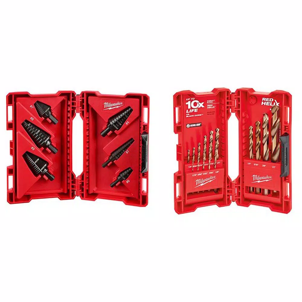 Milwaukee 21-Piece Black Oxide Step Drill Bit and Cobalt Twist Drill Bit Set