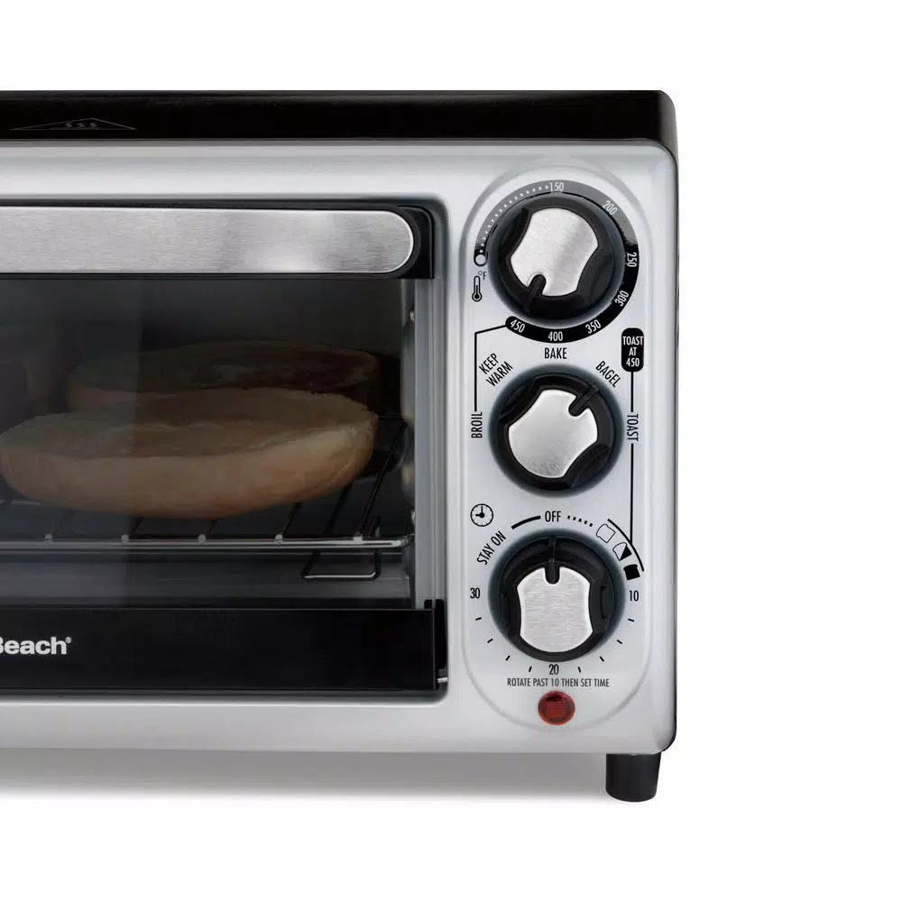Hamilton Beach 1100W 4-Slice Stainless Steel Toaster Oven with 5 Cooking Functions