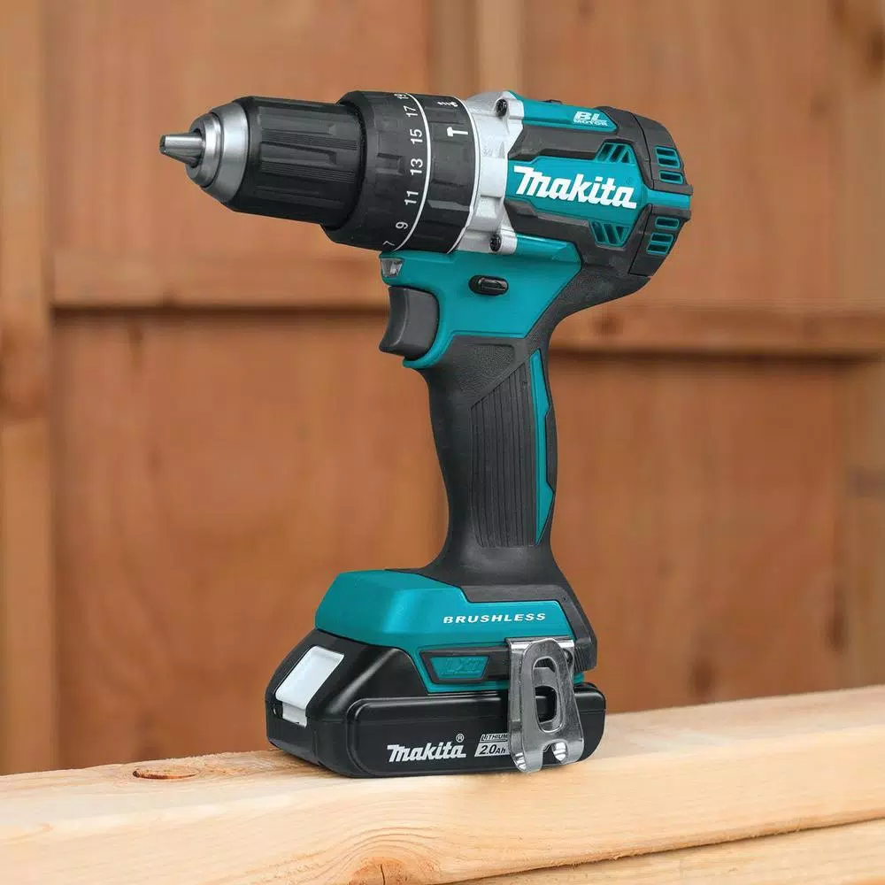 Makita 18V LXT Brushless 1/2 in. Hammer Driver-Drill Kit with (2) 2.0Ah Batteries, Charger and Bag