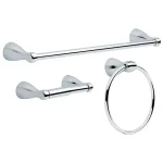 Delta Foundations 3-Piece Bath Hardware Set, Polished Chrome thumbnail 1