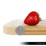 Classic Cuisine Two-Tone Bamboo Cutting Board, 12 x 18 inch Rectangle Edge Grain Wood Board thumbnail 4