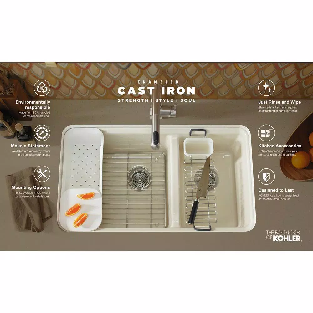 KOHLER Riverby Maple Wood Cutting Board, 10.5 in. x 17.375 in. Sink Workstation