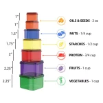 Classic Cuisine 7-Piece Color Coded Portion Control Meal Prep Container Set thumbnail 7