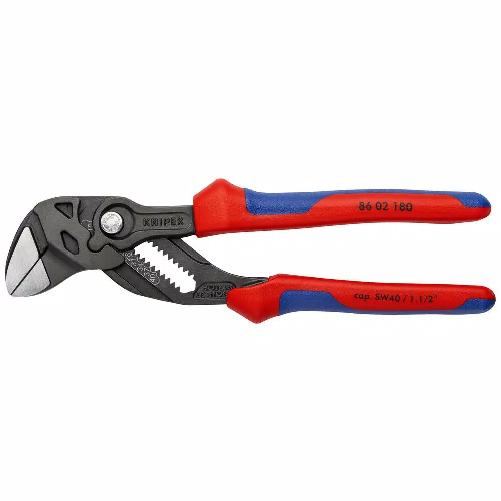 KNIPEX 7-1/4 in. Pliers Wrench with Comfort Grip Handles, Black
