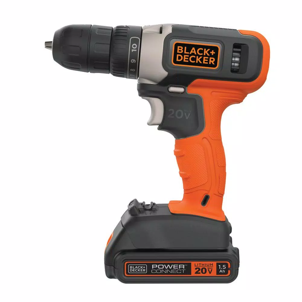 BLACK+DECKER 20V MAX Cordless 3/8 in. Drill/Driver Kit with 1.5 Ah Lithium-Ion Battery and Charger