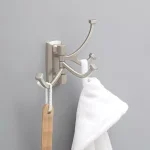 Delta Portwood 3-Hook Swivel Towel and Robe Hook in SpotShield Brushed Nickel thumbnail 2