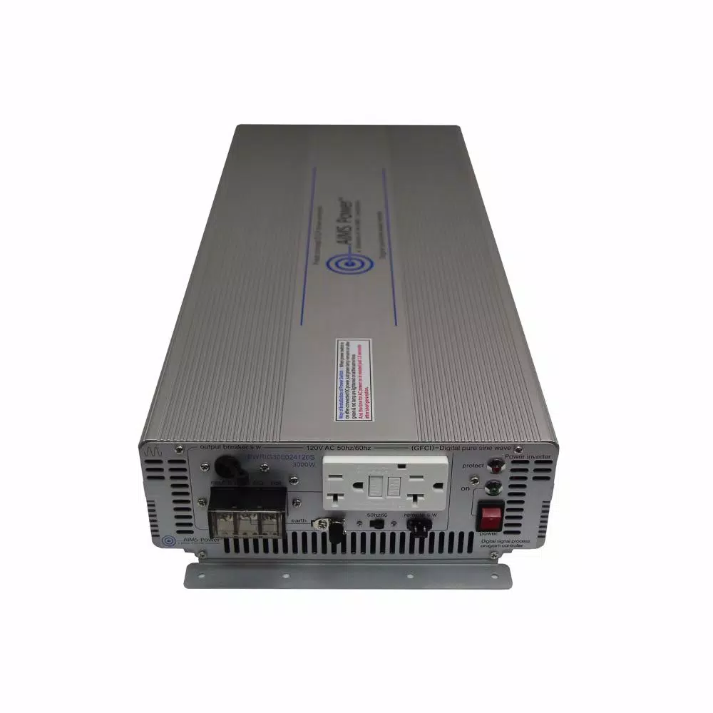 AIMS POWER AIMS 3000-Watt Pure Sine Wave Industrial Grade Inverter, 24V DC to 120V AC