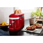 KitchenAid 2-Slice Empire Red Long Slot Toaster with High-Lift Lever thumbnail 2