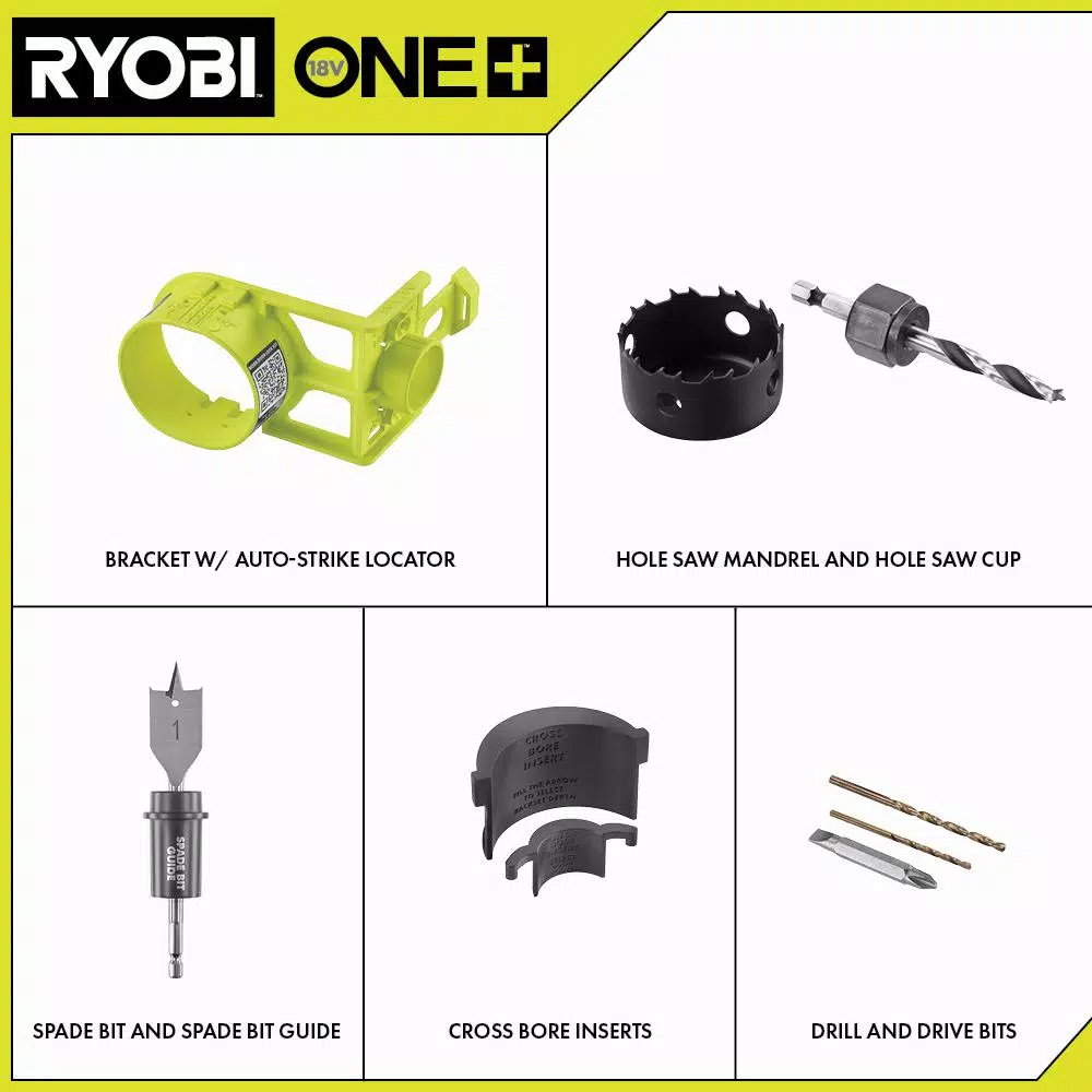 RYOBI Wood Door Lock Installation Kit with Auto-Strike Locator
