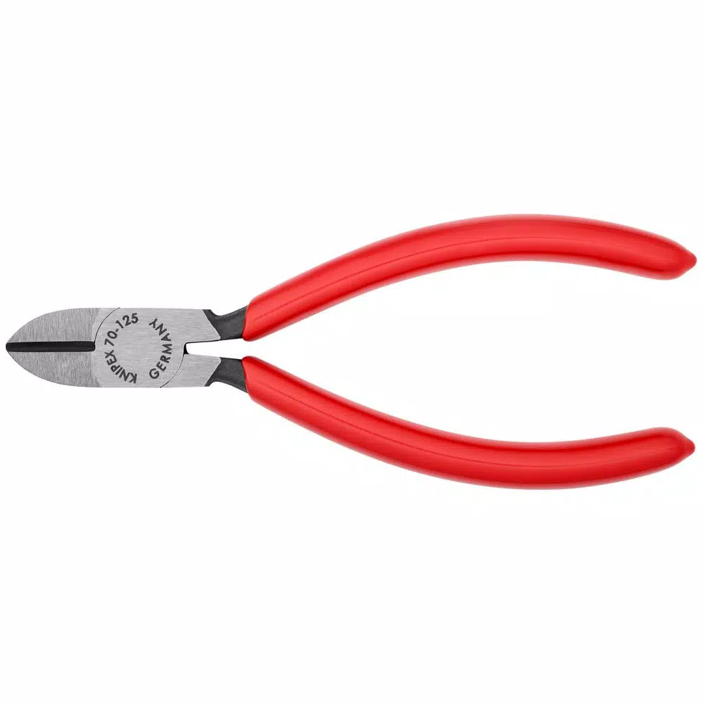 KNIPEX 5 in. Diagonal Cutters, Precision Side Cutters for Soft and Hard Wire