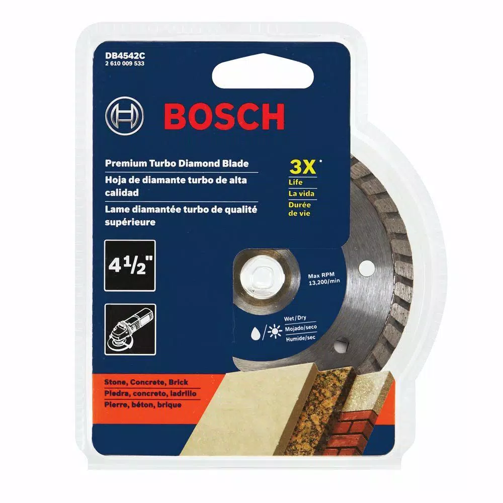 Bosch 4-1/2 in. Premium Turbo Rim Diamond Blade for Concrete and Masonry