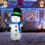 Costway 4 ft. Inflatable Christmas Snowman with LED Lights, Weather Resistant Indoor/Outdoor Holiday Decor thumbnail 3