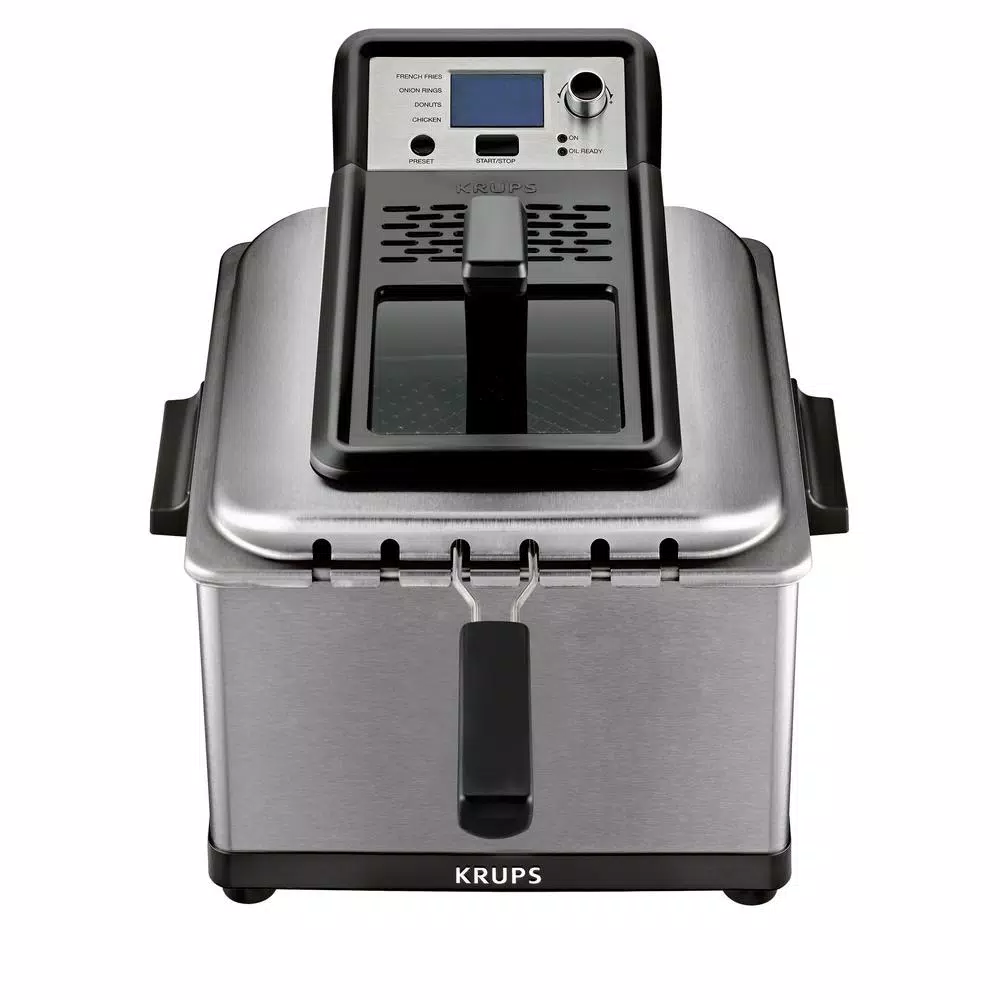 Krups KJ502 Professional Deep Fryer, 4.5L Capacity with 3 Baskets and 4 Preset Functions