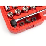 TEKTON 45-Piece 1/4 in. and 3/8 in. Drive 6-Point Socket and Ratchet Set (5 mm to 19 mm, 3/16 in. to 3/4 in.) thumbnail 8