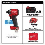 Milwaukee M18 FUEL 1/4 in. Hex Impact Driver Kit with (2) 5.0 Ah Batteries & Charger, ONE-KEY thumbnail 2