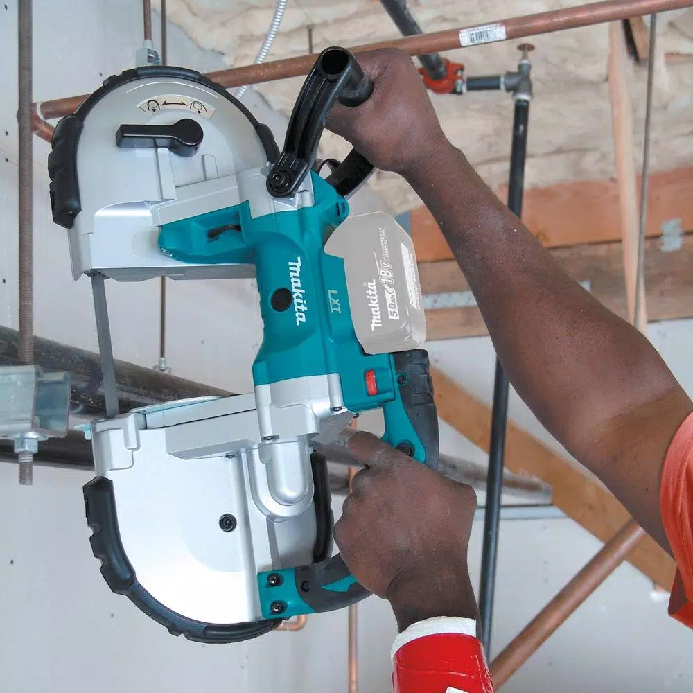 Makita 18V LXT Brushless Metal Cutting Combo Kit: Angle Grinder, Portable Band Saw, Metal Cutting Saw & 5.0 Ah Battery