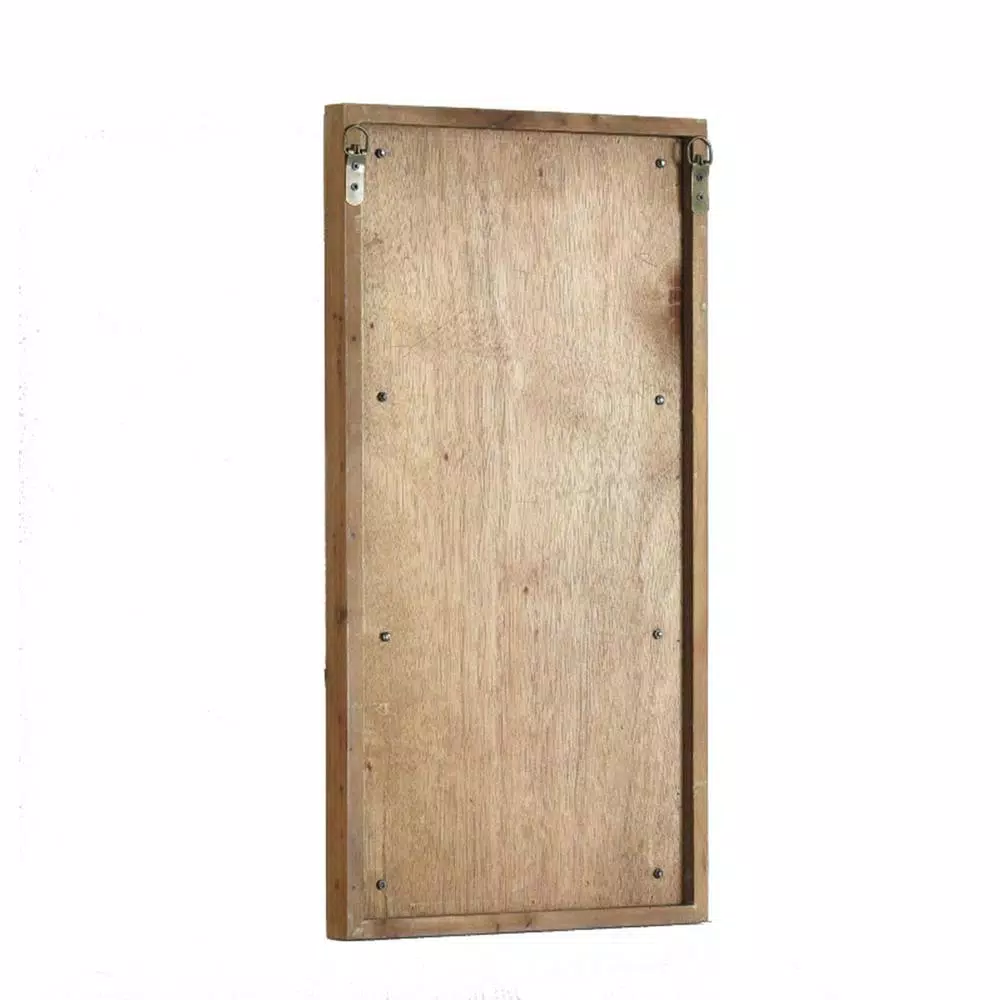 StyleWell Wood Wall Organizer with 2 Metal Wire Baskets and Chalkboard Labels