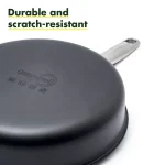 GreenPan Chatham 5 Qt. Hard-Anodized Aluminum Ceramic Nonstick Saute Pan with Glass Lid, Gray thumbnail 4