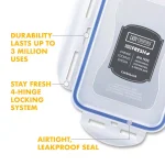 LOCK & LOCK Easy Essentials Pantry 16.5-Cup Rectangular Food Storage Container, Airtight & Leakproof Plastic Container thumbnail 5