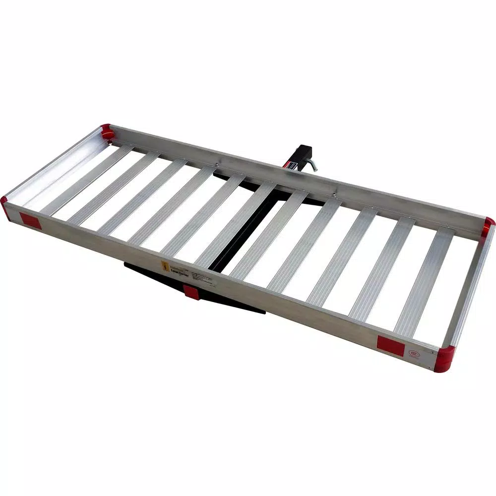 MaxxHaul 60 in. x 22 in. Aluminum Basket Style Hitch Cargo Carrier, 500 lb. Capacity, 2 in. Receiver