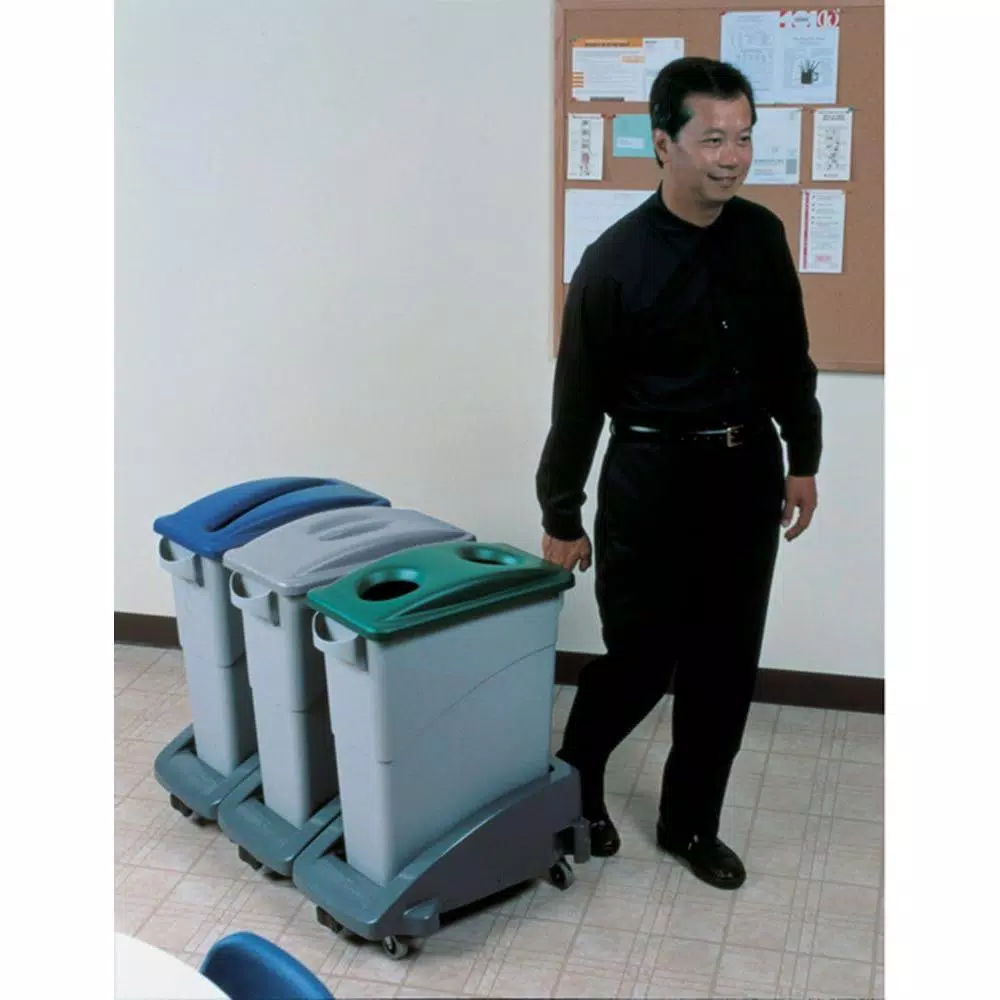 Rubbermaid Commercial Products Slim Jim Trashcan Dolly for Waste and Recycling Containers