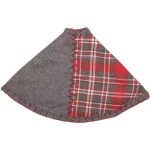 VHC Brands Anderson 21 in. Cherry Red Rustic Christmas Patchwork Mini Tree Skirt thumbnail 3