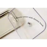 ExcelSteel Stainless Steel Butter Dish with Clear Plastic Cover and Chrome Knob thumbnail 3