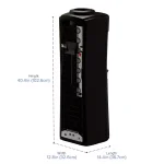 Brio Top Loading Water Cooler Dispenser - Hot and Cold Water, Black with Stainless Steel Reservoirs thumbnail 4