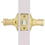 Defiant Scroll Keyed Entry Door Lever, Polished Brass thumbnail 5