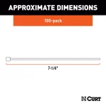 CURT 7-1/4" Nylon Wire Ties, 100-Pack thumbnail 4