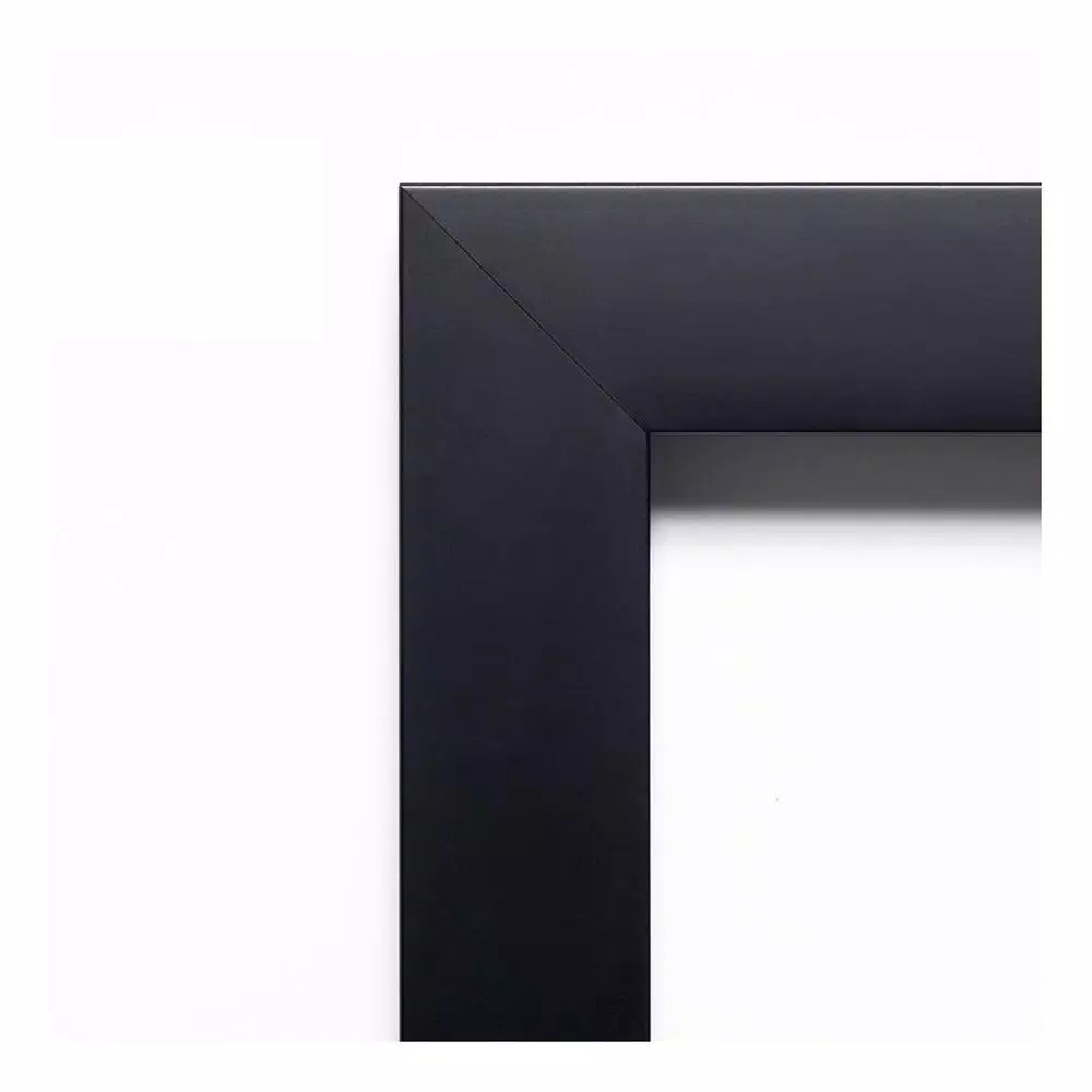Amanti Art 38 in. W x 26 in. H Framed Glass Dry Erase Calendar Board, Mezzanotte Satin Black Wood