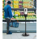 Alpine Industries 1200ml Automatic Hand Sanitizer Dispenser with Floor Stand, White thumbnail 6