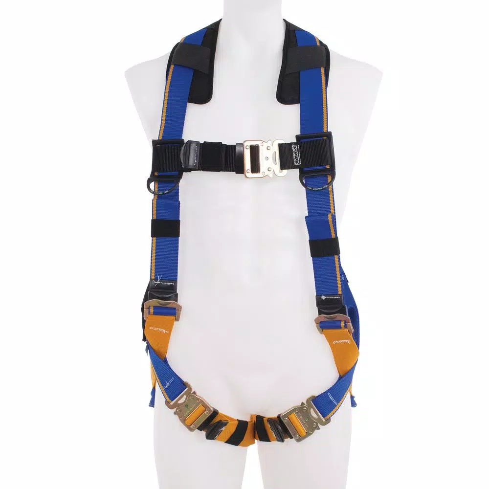 Werner Blue Armor 2000 Standard 1 D-Ring Safety Harness, Medium/Large, Blue