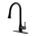 FLOW Series Classic Single-Handle Pull Down Kitchen Faucet, Oil Rubbed Bronze thumbnail 1